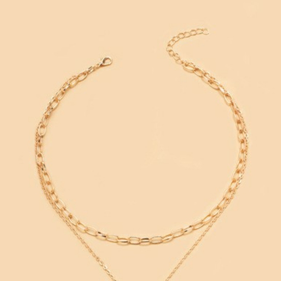 Multilayer Vintage Teardrop Rhinestone Pendant Necklace - Picture 5 of 6